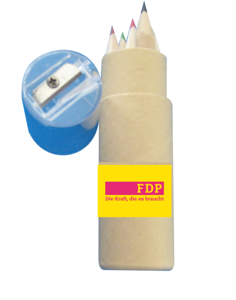 Buntstift-Set incl. Anspitzer - VPE 10 Stück